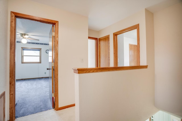 corridor featuring carpet floors