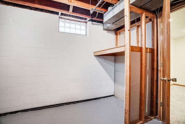 view of basement