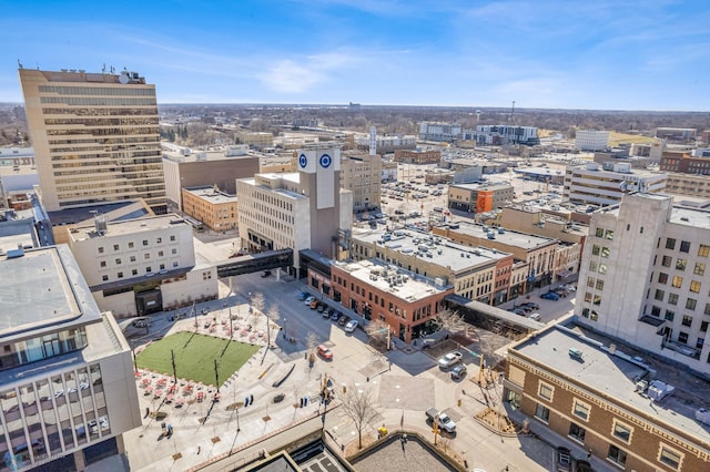 aerial view featuring a view of city