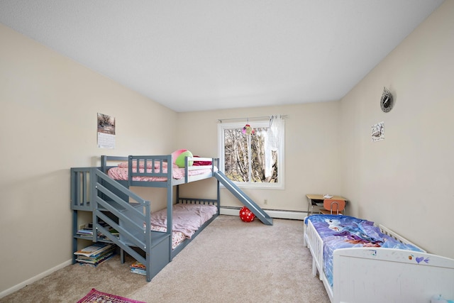 bedroom with carpet flooring and baseboards