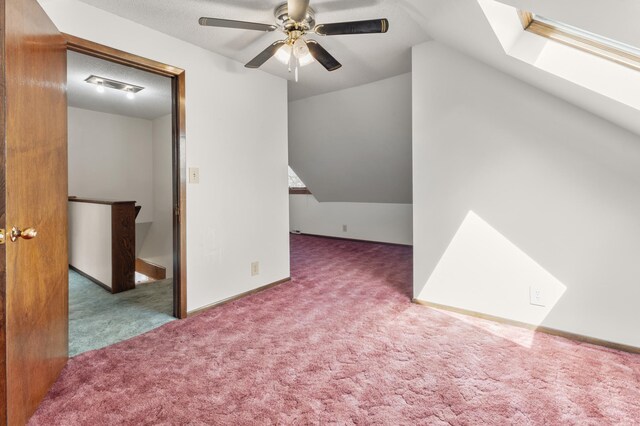 3301 Yosemite Ave S, Saint Louis Park, MN 55416 - bonus room with carpet, a skylight, a ceiling fan, and lofted ceiling