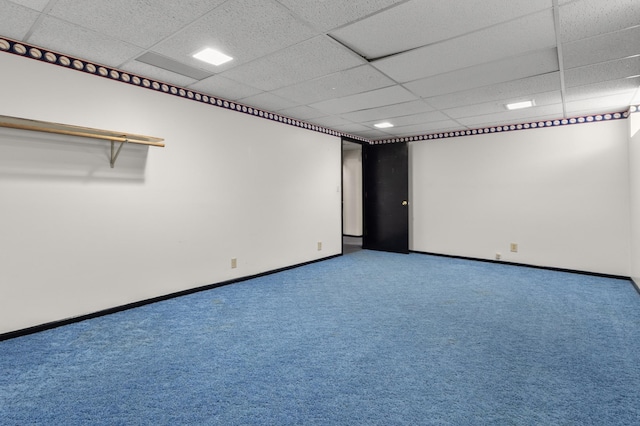 3301 Yosemite Ave S, Saint Louis Park, MN 55416 - unfurnished room with a drop ceiling, carpet flooring, and baseboards