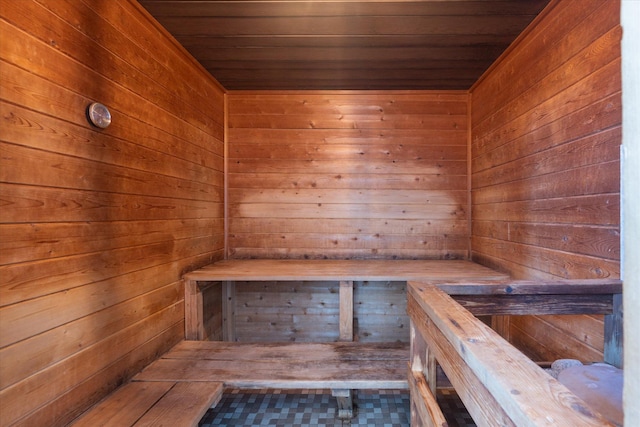 17 1st St Unit A601, Minneapolis, MN 55401 - sauna with wood walls and wooden ceiling
