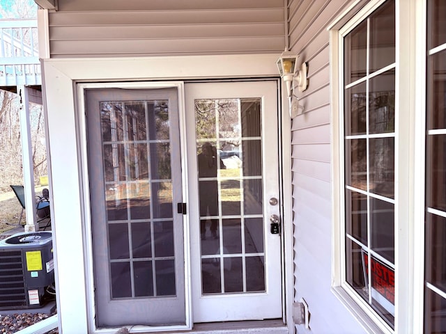 entrance to property with central AC unit