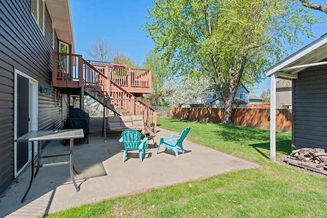 7165 Upper 157th St W, Apple Valley, MN 55124 - view of patio / terrace with stairs and a wooden deck