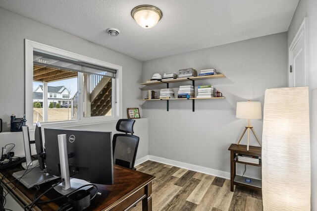 2301 Kester Ave NE, Saint Michael, MN 55376 - office area featuring baseboards and wood finished floors