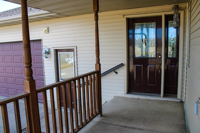 46377 Sunset Ct, Morris, MN 56267 - property entrance with a garage