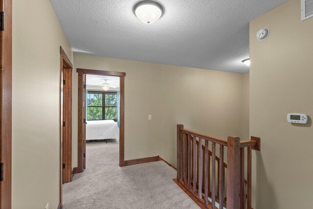 8871 Kahl Way NE, Otsego, MN 55362 - hallway with an upstairs landing, carpet flooring, and a textured ceiling