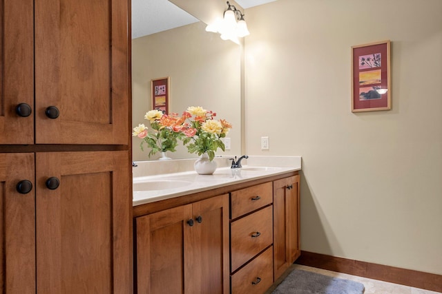 8871 Kahl Way NE, Otsego, MN 55362 - bathroom with double vanity and baseboards