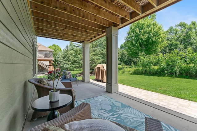 8871 Kahl Way NE, Otsego, MN 55362 - view of patio / terrace with a grill and view of scattered trees
