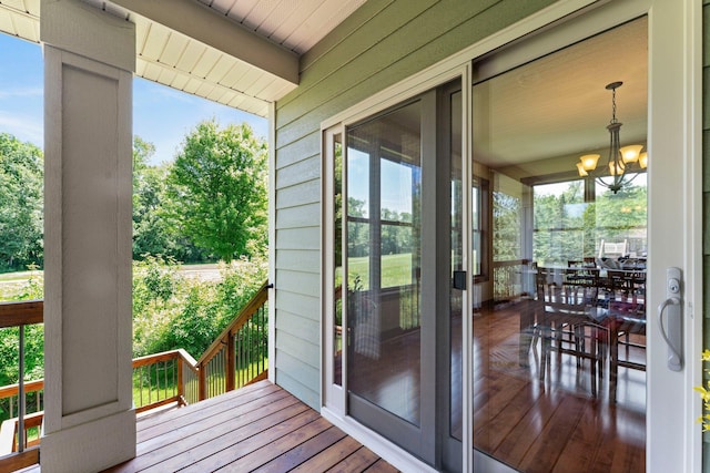 8871 Kahl Way NE, Otsego, MN 55362 - doorway featuring a chandelier and wood-type flooring