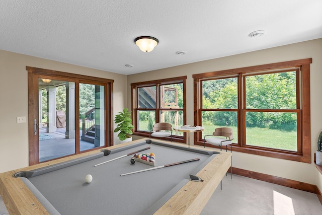 8871 Kahl Way NE, Otsego, MN 55362 - rec room with billiards table and a textured ceiling