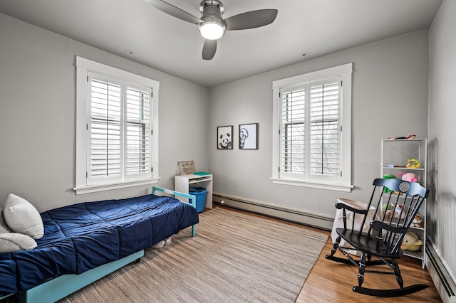 438 Portland Ave Unit 7, Saint Paul, MN 55102 - bedroom featuring a baseboard radiator and wood finished floors