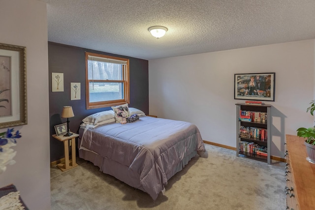 12124 County Road 118, Merrifield, MN 56465 - bedroom featuring carpet flooring, a textured ceiling, and baseboards