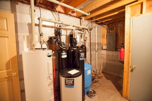 20437 County Highway 65, Henning, MN 56551 - utility room with water heater and electric panel