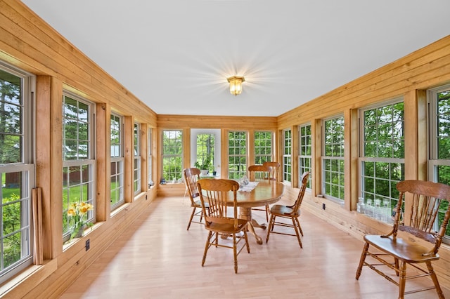20437 County Highway 65, Henning, MN 56551 - sunroom / solarium featuring wood finished floors and wood walls