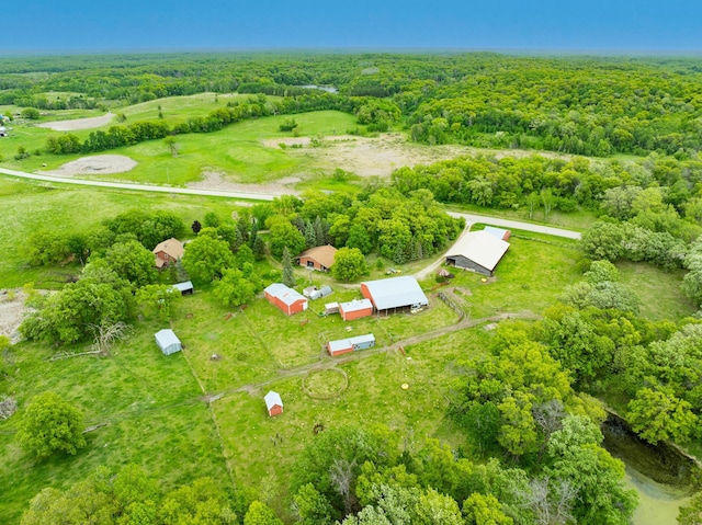 20437 County Highway 65, Henning, MN 56551 - aerial view of property's location featuring a heavily wooded area