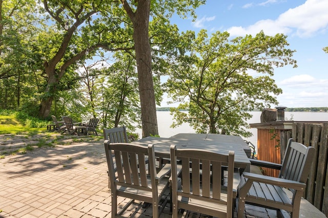 3035 Lakeshore Ave, Medina, MN 55359 - view of patio with a water view