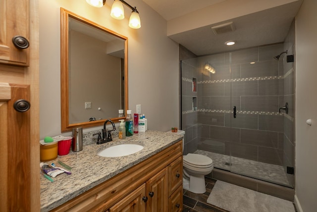 6724 Clarkia Dr NW, Rochester, MN 55901 - full bath featuring vanity, toilet, and a shower stall