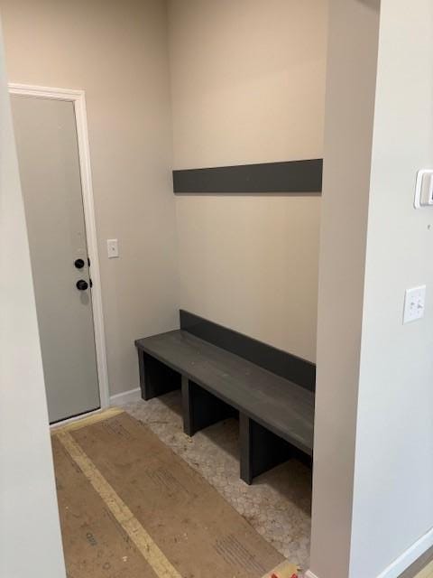 mudroom with baseboards