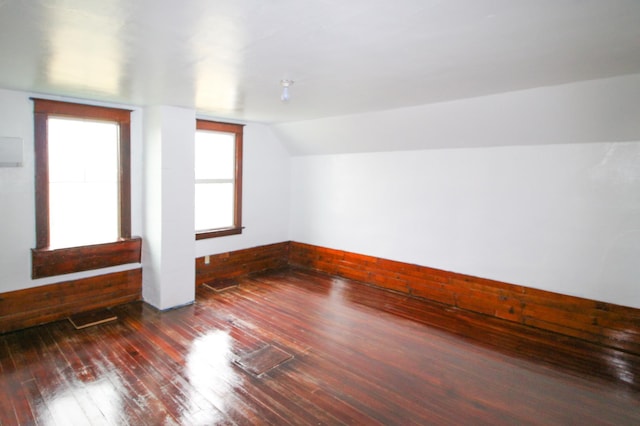 18848 223rd St, Richmond, MN 56368 - additional living space featuring wood-type flooring and vaulted ceiling