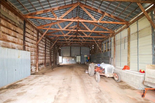 18848 223rd St, Richmond, MN 56368 - interior space with a garage and vaulted ceiling