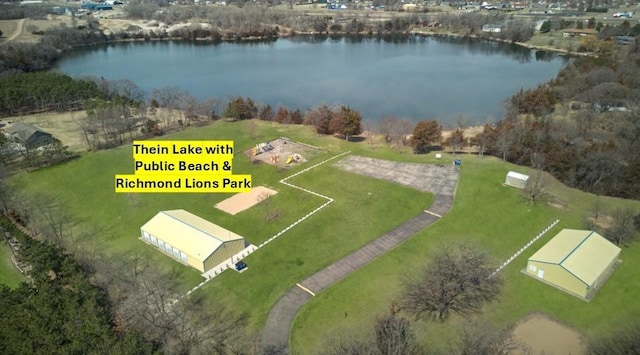 18848 223rd St, Richmond, MN 56368 - aerial view with a water view
