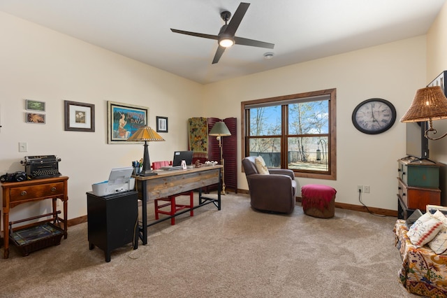 16605 Piper Ln, Brainerd, MN 56401 - carpeted office space with a ceiling fan and baseboards