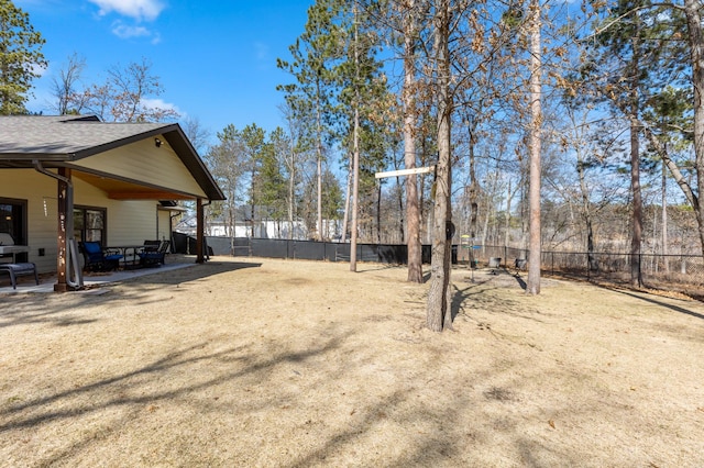 16605 Piper Ln, Brainerd, MN 56401 - view of yard featuring fence and a patio area