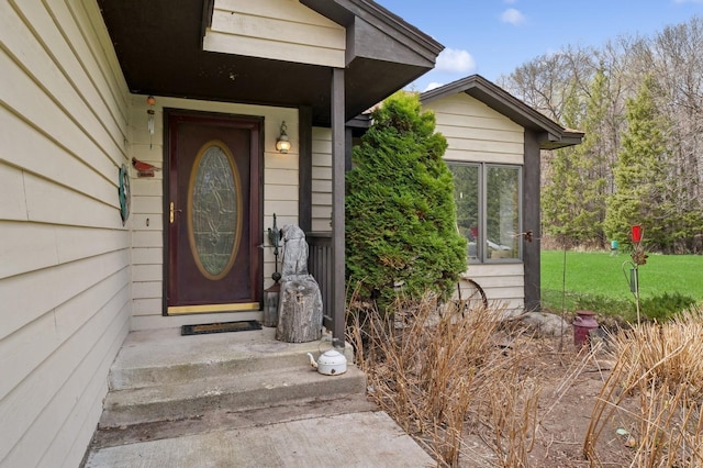 view of doorway to property