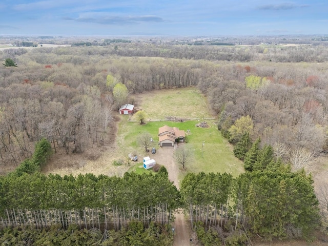 aerial view with a rural view