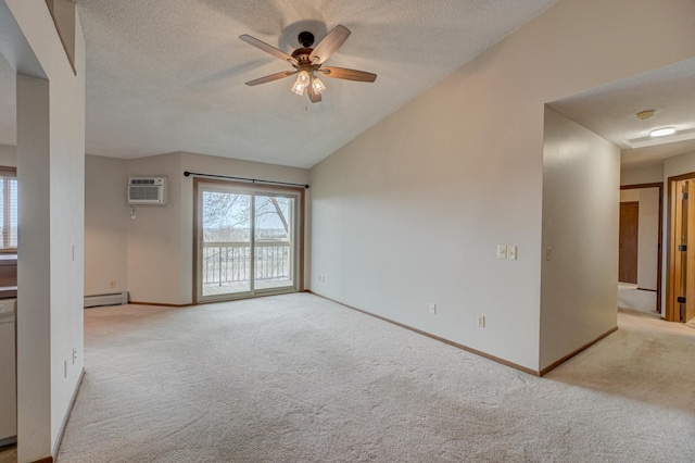 14831 Endicott Way Unit 315, Apple Valley, MN 55124 - unfurnished room featuring baseboard heating, a textured ceiling, light colored carpet, and ceiling fan