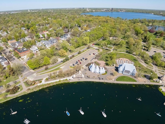 4136 Queen Ave S Unit 108, Minneapolis, MN 55410 - aerial overview of property's location with a large body of water