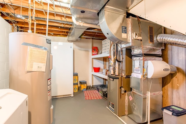 interior space with water heater