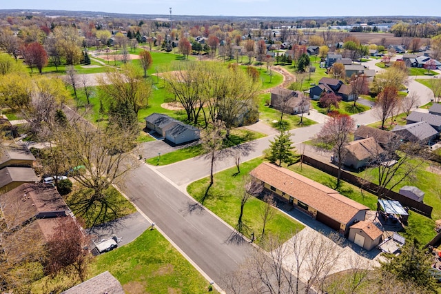 bird's eye view featuring a residential view