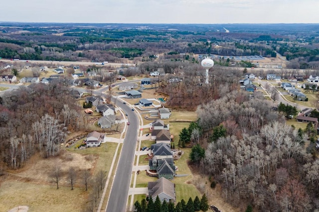 drone / aerial view featuring a residential view