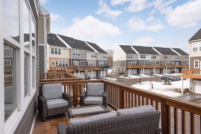 deck featuring a residential view