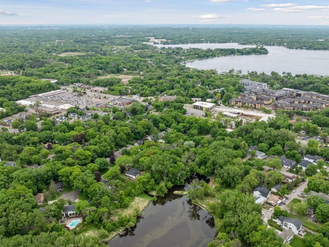 251 Glenbrook Rd N, Wayzata, MN 55391 - aerial view of a nearby body of water and a heavily wooded area