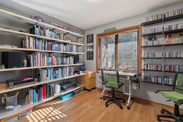 1001 Gramsey Pl, Burnsville, MN 55306 - office with wood finished floors, a textured ceiling, and baseboards