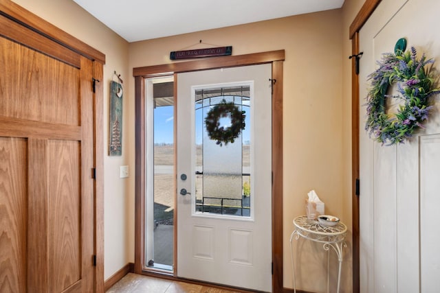 foyer with baseboards