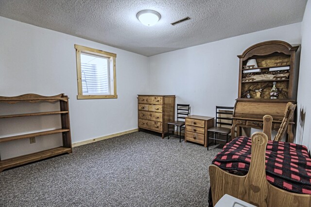 123 3rd St, Bluffton, MN 56518 - carpeted bedroom featuring a textured ceiling