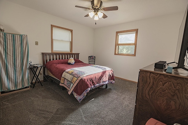 123 3rd St, Bluffton, MN 56518 - carpeted bedroom with baseboards and a ceiling fan