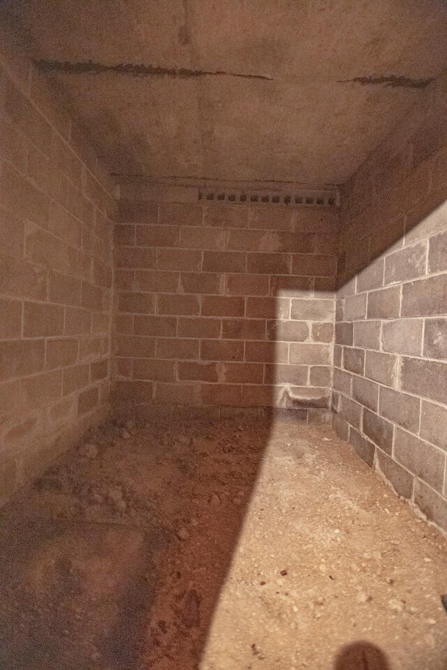 123 3rd St, Bluffton, MN 56518 - detailed view of concrete block wall