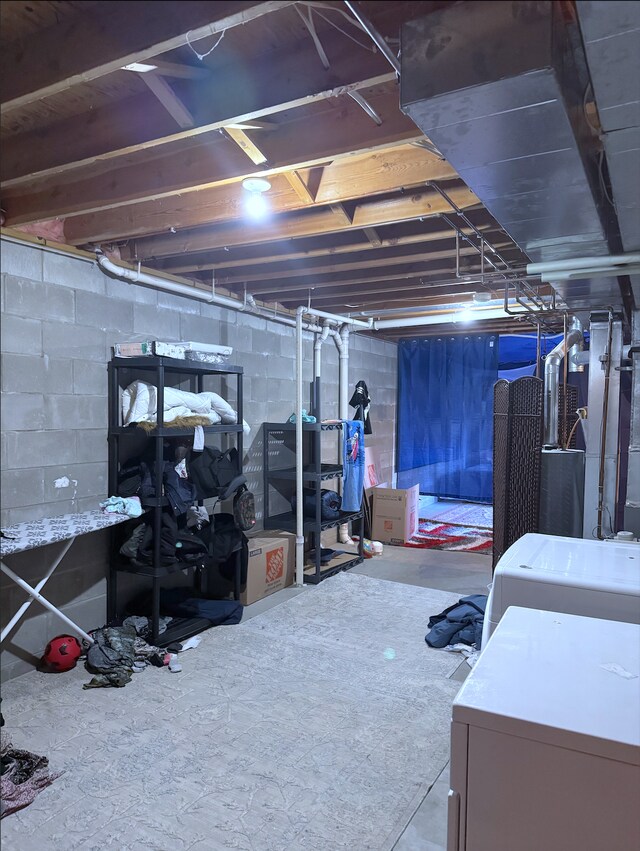 14132 Heywood Path, Apple Valley, MN 55124 - unfinished basement featuring washer / dryer