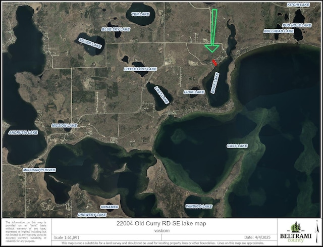 22004 Old Curry Rd SE, Cass Lake, MN 56633 - map / location