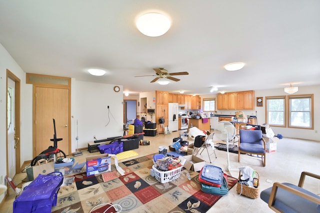21682 Rebel Rd, Center Twp, MN 56465 - living room with ceiling fan