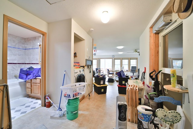 21682 Rebel Rd, Center Twp, MN 56465 - hallway with a textured ceiling