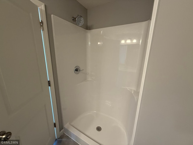 bathroom with a shower