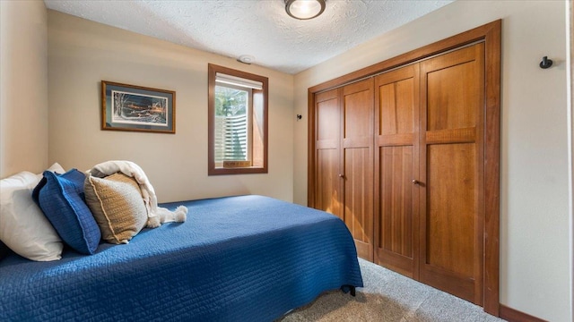 12468 Hermosa Beach Rd NW, Alexandria, MN 56308 - carpeted bedroom featuring a textured ceiling and a closet