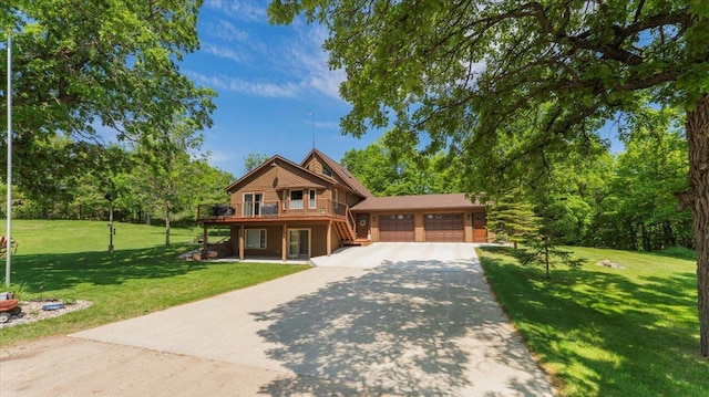 12468 Hermosa Beach Rd NW, Alexandria, MN 56308 - view of front of home featuring a front lawn and a wooden deck
